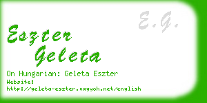 eszter geleta business card